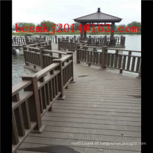 Heyuan Anti-UV Outdoor WPC Decking con relieve